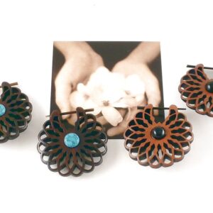 Holz Creolen Ohrringe