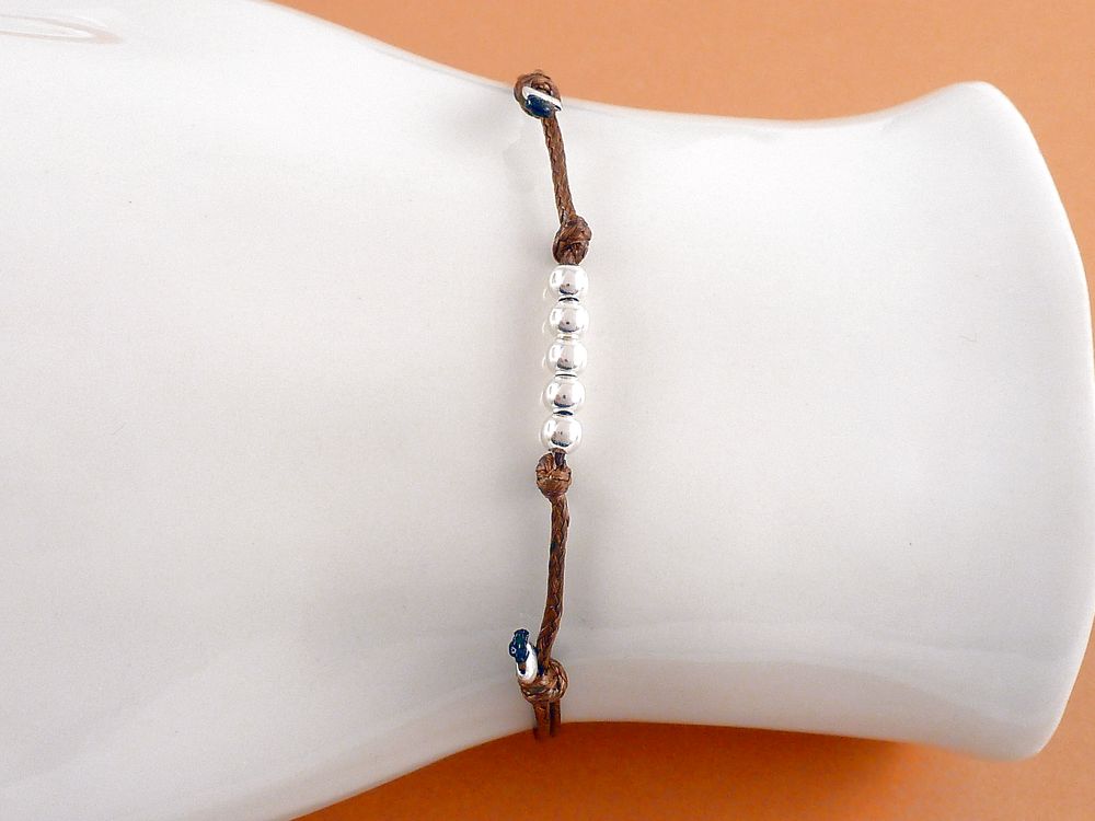 Armband verstellbar mit 925 Silber Kugeln – Bild 2