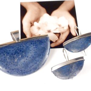 Anhänger 925 Silber mit Koralle Blau