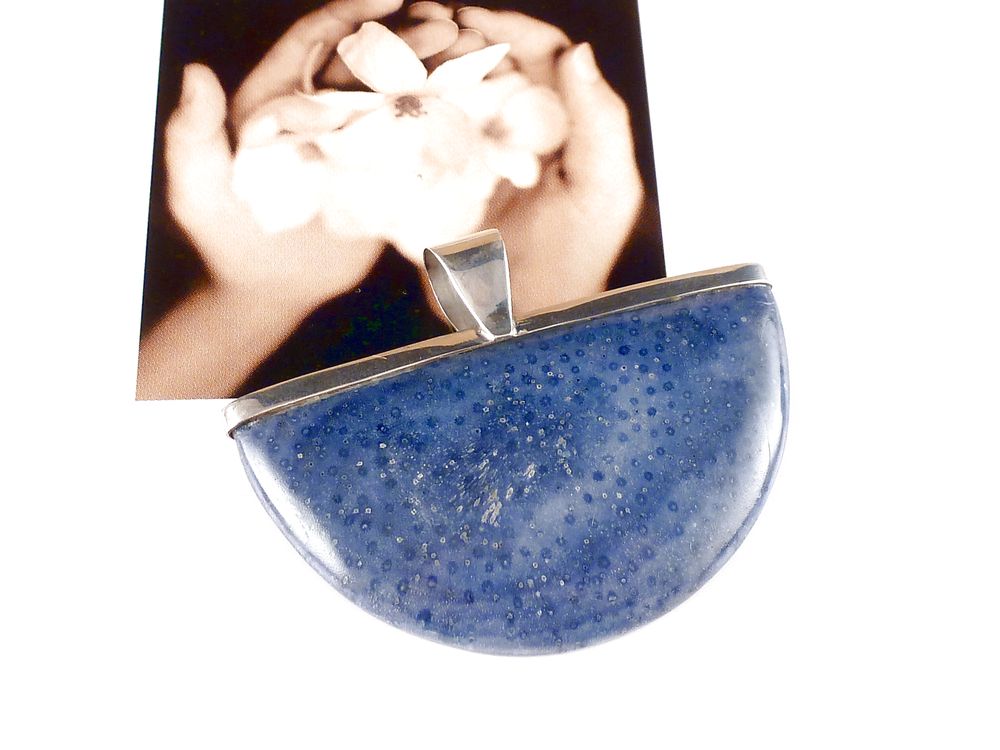 Anhänger 925 Silber mit Koralle Blau – Bild 6