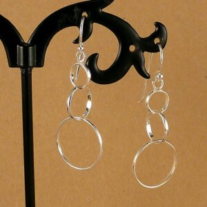 Ohrhänger 925 Silber Kreise