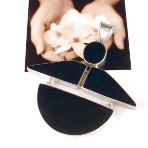 Anhänger 925 Silber mit Holz