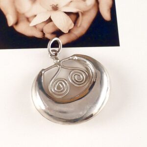 Anhänger 925 Silber Spirale mit Lederband