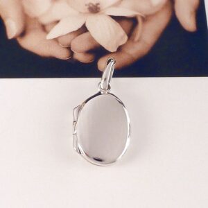 Anhänger 925 Silber Medaillon oval