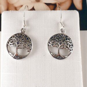 Ohrringe 925 Sterling Silber Baum des Lebens