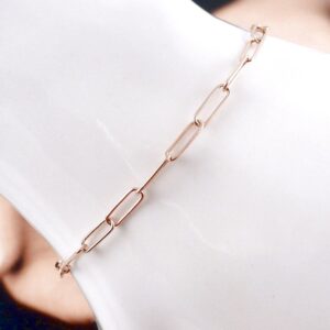Armband 925 Sterling Silber Paperclip