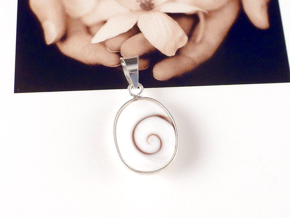 Anhänger aus 925 Silber mit Shiva Auge oval