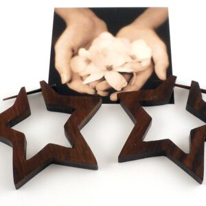 Ohrringe Holz Creolen Stern