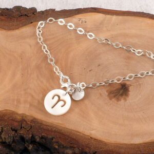 Armband 925 Silber mit Sternzeichen aus Perlmutt