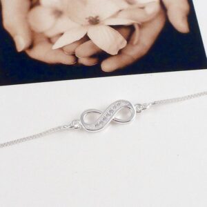 Armband 925 Sterling Silber Unendlichkeit mit Zirkonia