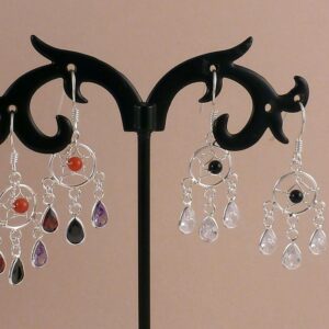 Ohrringe 925 Silber Traumfänger mit Zirkonia