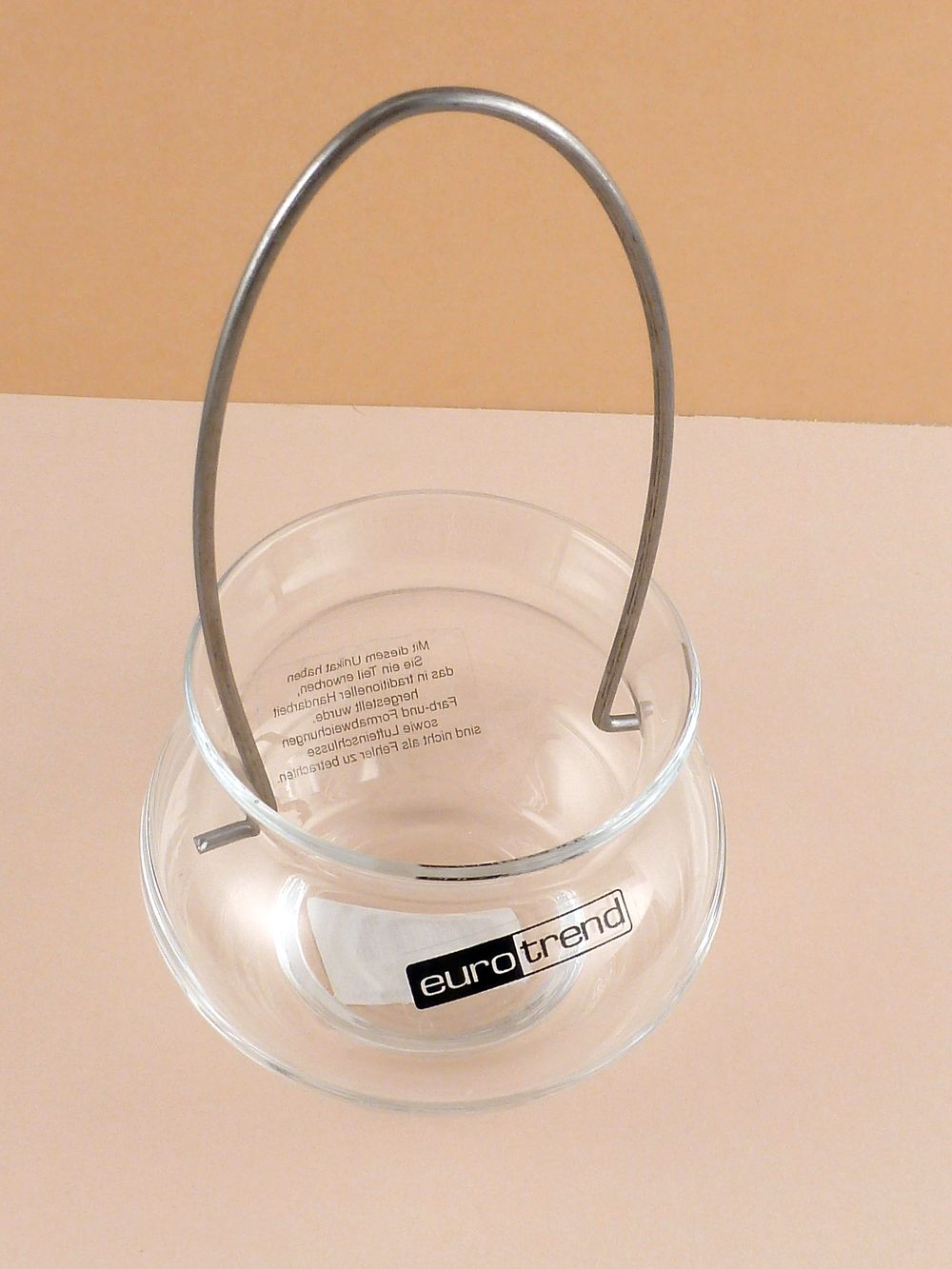 Windlicht Glas mit Bügel – Bild 4