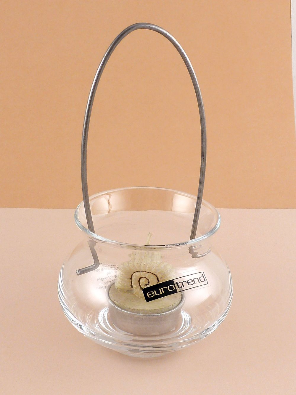 Windlicht Glas mit Bügel – Bild 2