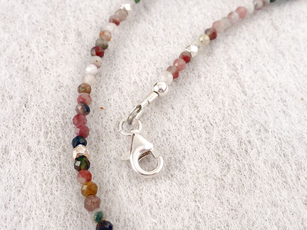 Halskette mit Edelstein Turmalin Collier – Bild 6