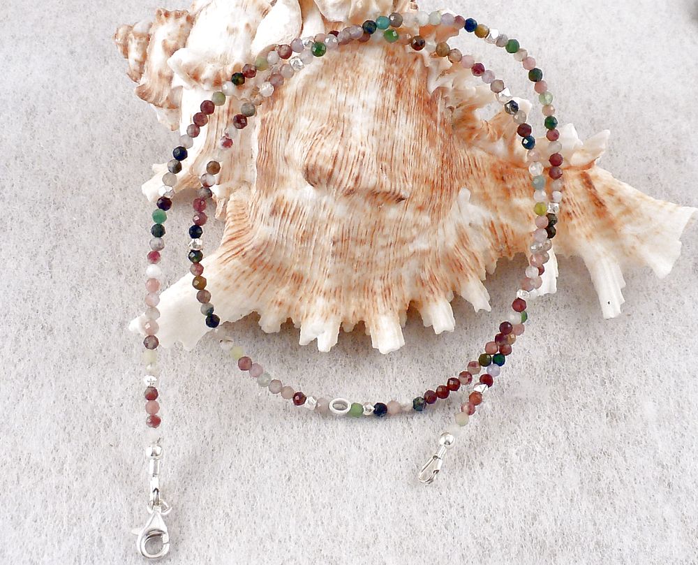Halskette mit Edelstein Turmalin Collier – Bild 3