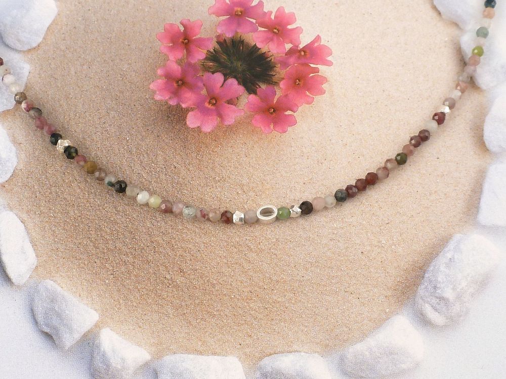 Halskette mit Edelstein Turmalin Collier