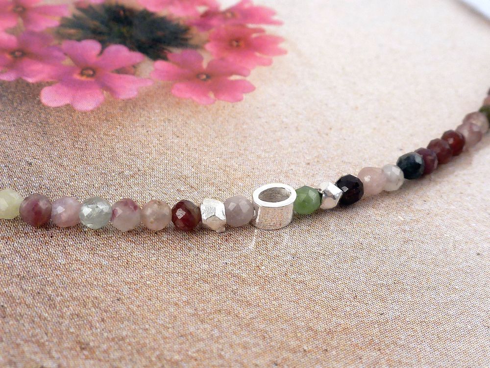 Halskette mit Edelstein Turmalin Collier – Bild 9