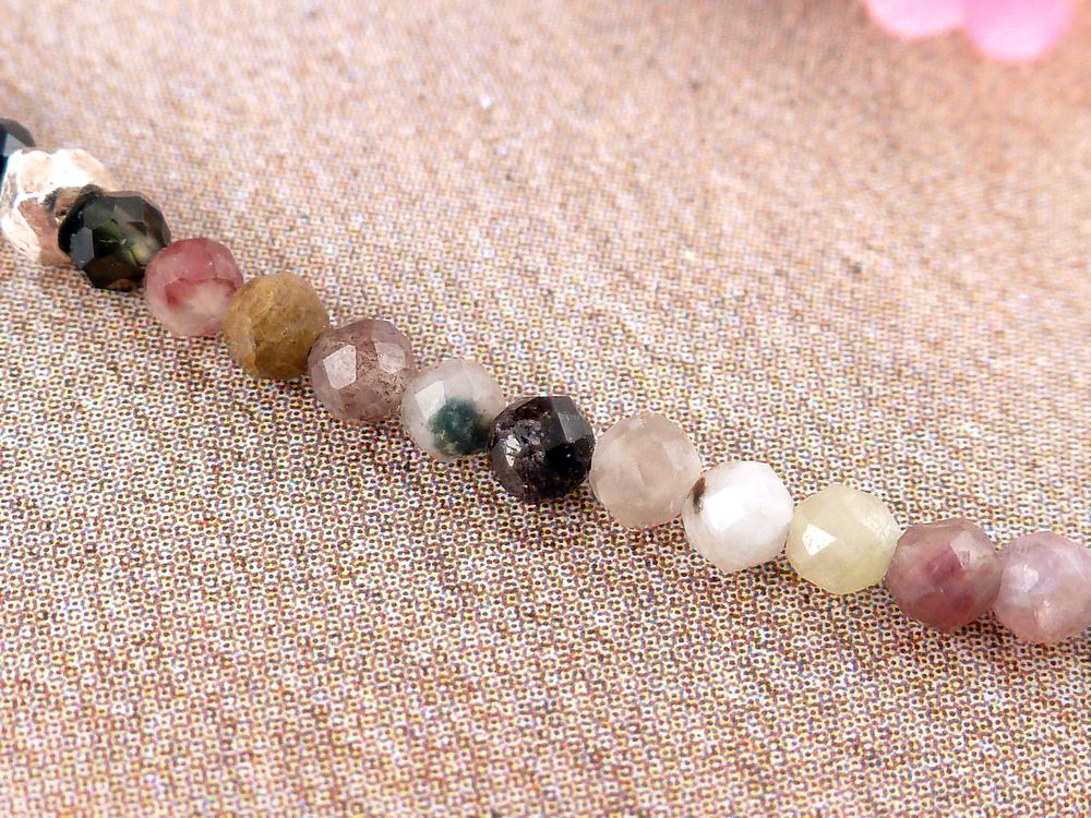 Halskette mit Edelstein Turmalin Collier – Bild 8