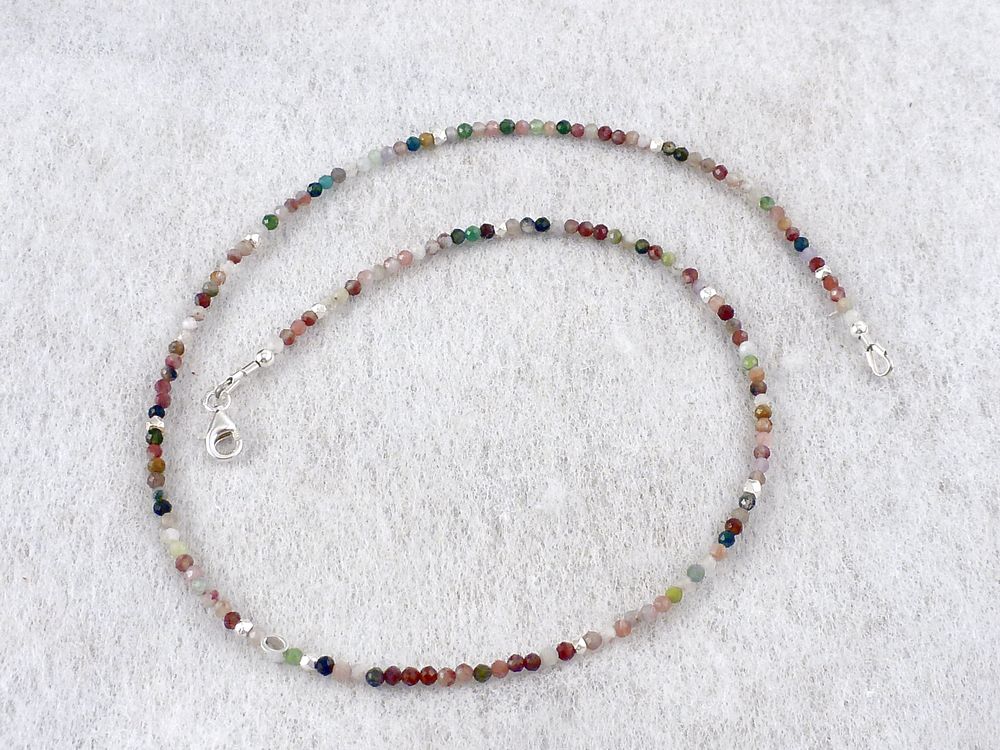 Halskette mit Edelstein Turmalin Collier – Bild 7