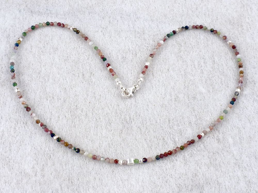 Halskette mit Edelstein Turmalin Collier – Bild 2