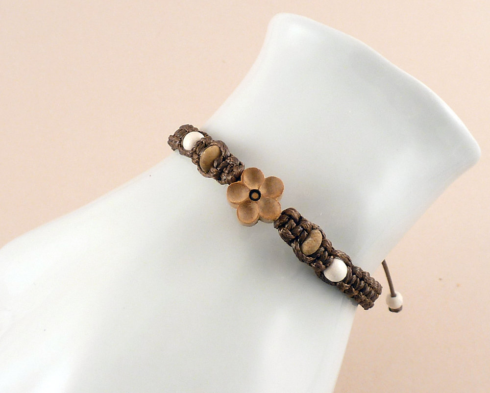 Armband Pfirsichblüte Holz