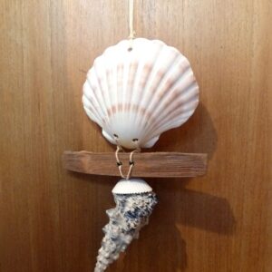 Dekohänger Jakobsmuschel Capiz Treibholz