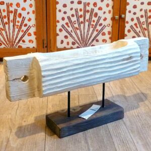 Dekoschale Holzschale mit Ständer Paulownia Holz