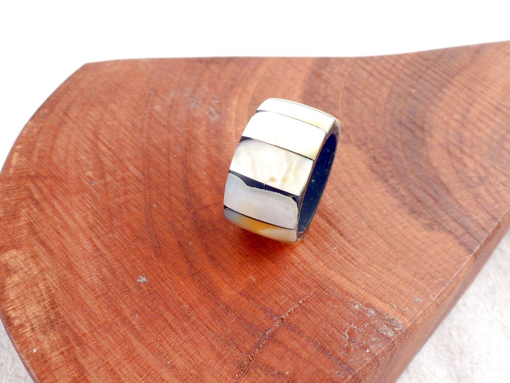 Ring Perlmutt Muschel Horn – Bild 3