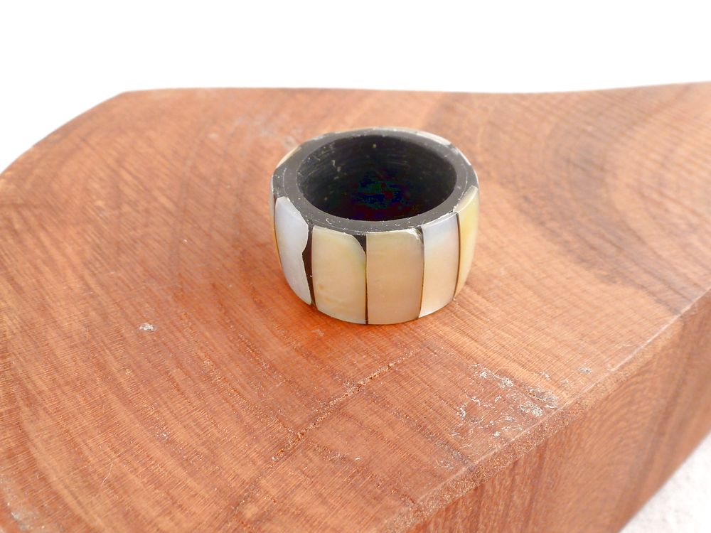 Ring Perlmutt Muschel Horn – Bild 2