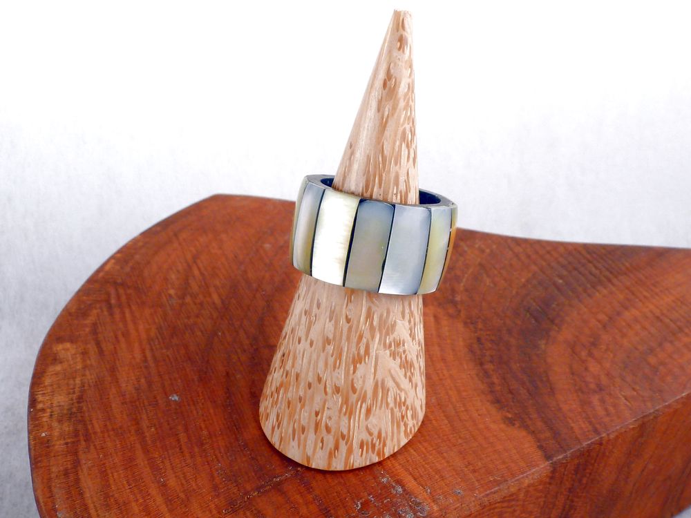 Ring Perlmutt Muschel Horn