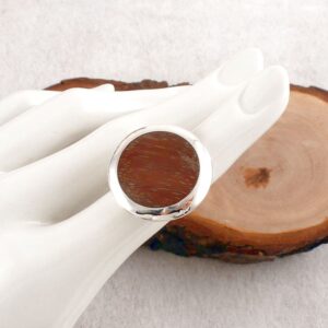 Ring 925 Sterling Silber Holz Gr. 56