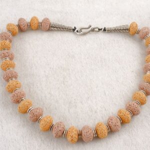 Kette Lava Stein farbig