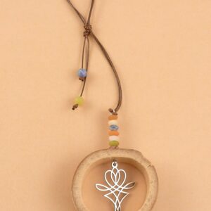 Dekohänger Bambusring mit Lotusblüte