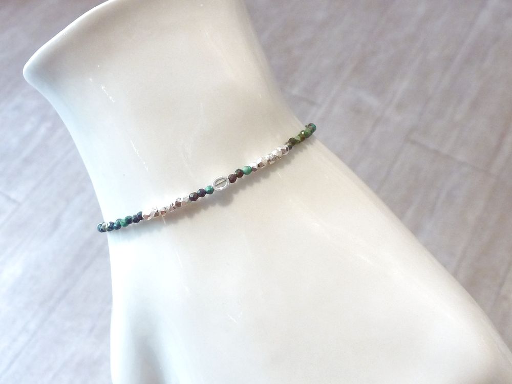 Armband 925 Sterling Silber Edelstein echter Türkis – Bild 5