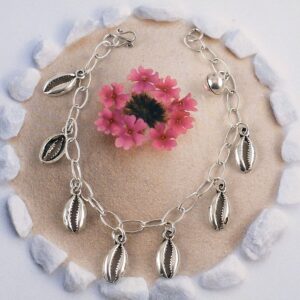 Armband 925 Sterling Silber Kauri Muschel