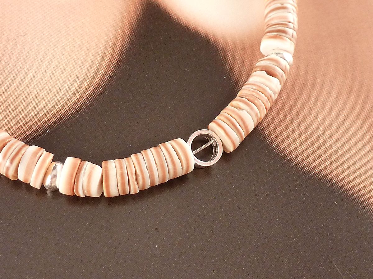 Armband Perlmutt und 925 Silber – Bild 3