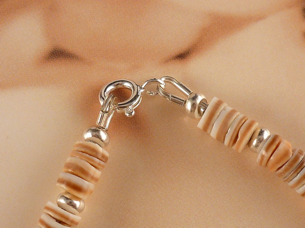 Armband Perlmutt und 925 Silber – Bild 2