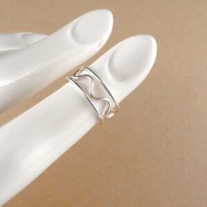 Zehenring 925 Silber Welle offen