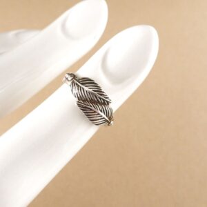 Zehenring 925 Silber Feder offen