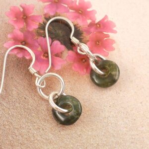 Ohrringe Donut 925 Silber mit Edelstein