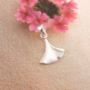 Anhänger 925 Silber Ginkgo Blatt