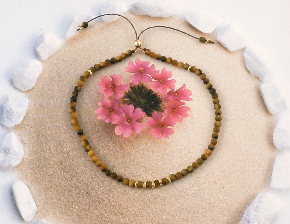 Armband Edelstein Perlen Tigerauge